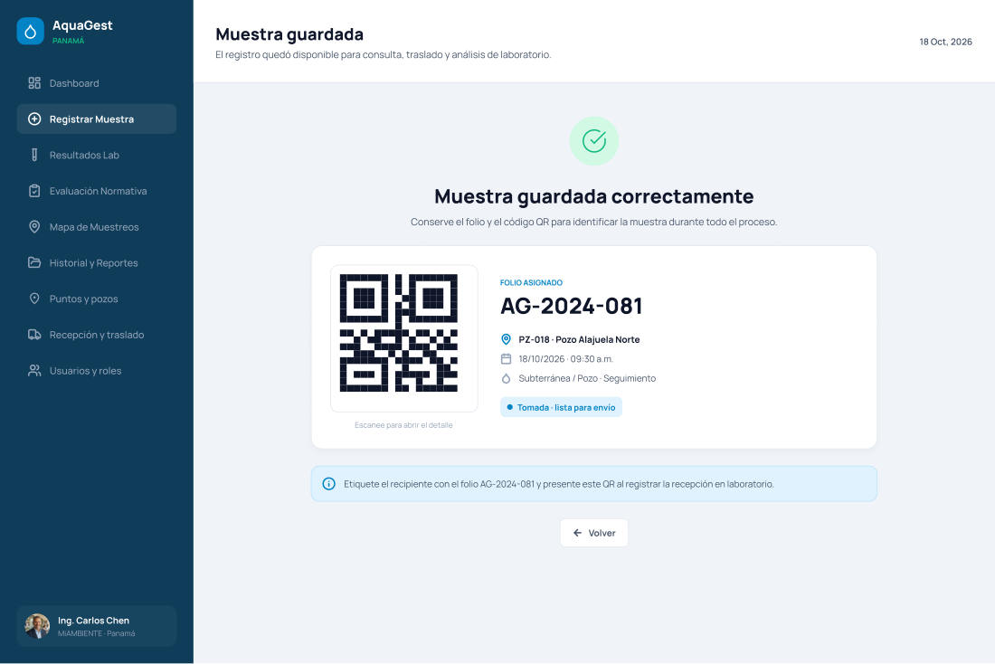 Muestra guardada